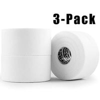 White Athletic Sports Tape VERY Strong EASY Tear NO Sticky Residue BEST TAPE for Athlete & Medical Trainers. PERFECT on bat, Lacrosse / Hockey stick, Lifters, Climbers & Boxing (White, 3-Pack)