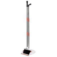 Xigeapg Broom and Dustpan Kit Upright Stand-Up Dustpan with Retractable Broom Easy to Clean and Easy to Assemble perfect for Home Kitchen Office Playroom Halls and More.