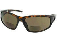 B53 Sport Style Bifocal Sunglasses With Sunglass Rage Pouch (Tortoise Frame-Brown Lenses, 3.00)