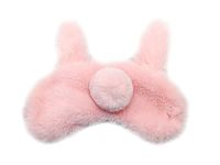 We We Bunny Rabbit Sleep Mask, lightweight & comfortable eye mask, Super Soft Fur Material (Pink)
