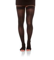 Jomi Compression, Unisex, Thigh High Stockings Collection, 15-20mmHg Sheer Open Toe 152 (Large, Black)