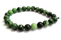 Jet New Chrysocolla Round Beads Stretch Bracelet Free 40 Page Booklet on Jet International Crystal Therapy Natural Genuine Self Esteem Love