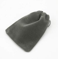 AEAOA Pack of 25 Velvet Gift Bags Drawstring Jewelry Pouches Candy Bags Wedding Favors (4.8" X 3.6", Gray)