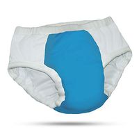 Adult Reusable Cloth Diapers Incontinence Underwear - Pull-on Style (Small, Aqua)