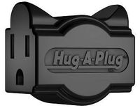 Hug-A-Plug Dual OUtlet Wall Adapter, Single Black DG1.S.100.0-BN