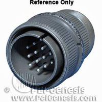 Amphenol Industrial CS3106A-20-27P Circular Connector Pin General Duty Non-Environmental Threaded Coupling Solder Termination Straight Plug 20-27 Insert Arrangement 20 Shell Size 14 Contacts