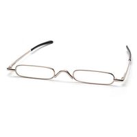 Easy Carry Mini Compact Slim Reading Glasses—Lightweight Portable Readers with w/Pen Clip Tube Case (Silver, 2.75)