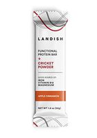 Landish Nutrient-Dense Functional Protein Bar Boosted With Cricket Powder - Apple Cinnamon - 50 Grams - Box of 12 - Gluten Free - Dairy Free - Peanut Free - Nut Free - Non-GMO - Build Strength
