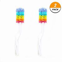 Elibeauty Bottle Brush Cleaner-Baby Milk Bottle Cleaner Soft Silicone Bottle Brusher 360 Degree Rotating Long Handle Brush for Washing Beer, Wine, Narrow Neck Brewing Bottles (2 Pack)