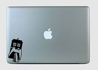 Weeping Angel Attacking Tardis Vinyl Decal Sticker White