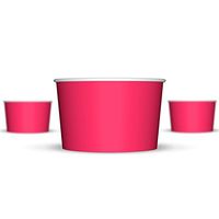 20 oz Paper Ice Cream Cups - 600 / Case (Pink)