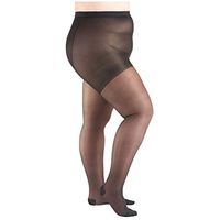 Women's Moderate Compression Pantyhose - Support Plus - Black - Queen Plus