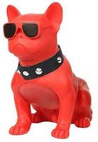 Mingyuan CH-M10 Bulldog Head Rotatable Wireless Bluetooth Speaker Support TF Card Stereo System/FM Radio for TV Computer Phone Desktop (Red)
