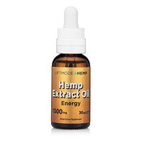 LiftMode Hemp Extract Distillate Oil 1500mg (Energy & with Terpenes & Vitamin B12) - for Anti-Fatigue, Pain, Stress & Anxiety Relief |Non-GMO, Organic & Gluten Free