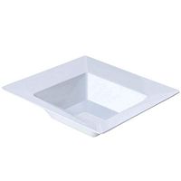 BalsaCircle 40 pcs 5 oz White Plastic Square Bowls - Disposable Wedding Party Catering Tableware
