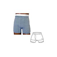 8094006XXLREA - OPTIONS Mens Boxer Brief with Built-In Barrier/Support, Gray, Right-Side Stoma, XX-Large 48-50