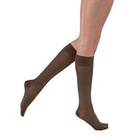 JOBST UltraSheer Diamond Pattern 20-30 mmHg Knee High Compression Stockings, Closed Toe, Medium, Espresso