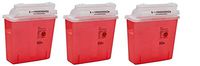 Covidien 8507SA SharpSafety Container with Counterbalance Lid, 5 Quart Capacity, Transparent Red (Pack of 20) (Thrее Расk)