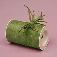 Krafty Klassics 1 Roll of Colored Matte Raffia Ribbon (1/4" x 100 Yds) (Olive)