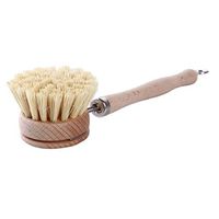 GOMYIE Wood Kitchen Brush Long-Handle Wood Scrubber Cleaning Pan Wood Wash Pot Kitchen Tools Brushes Cleaner(Wood color)