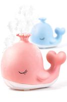 Roccababy Cute Whale Essential Oil Diffuser for Kids - Combo Humidifier Diffuser for Nursery - Cool Mist Humidifiers for Babies Pink
