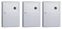 Bobrick 254 ClassicSeries 304 Stainless Steel Surface Mounted Sanitary Napkin Disposal, Satin Finish, 1.2 Gallon Capacity, 10-11/16" Width x 15-1/8" Height x 4-1/16" Depth (Pack of 3)
