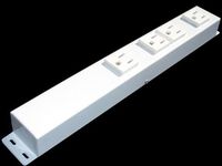 12" Hardwired Power Strip, White