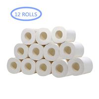 Smooth Soft White Toilet Paper Toilet Roll Tissue 6/8/10/12 Roll Pack Towels Tissue, 3-Ply Household Toilet Paper, Strong and Highly Absorbent Hand Towels for Daily Use (12 Rolls)