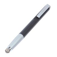 TruGlide Pro Universal Stylus Mesh Fiber Fine Point Stylus Pen for All Capacitive Touchscreen Smartphones and Tablets (Black with Replaceable Silver Microfiber Tip)