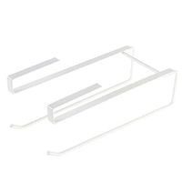 Storage Rack,Pinleg Wall-Mounted Bathroom Storage Rack Home Finishing Rack Creative Free Punching Simple Wrought Iron Door Cabinet Hanging Paper Towel Rack Kitchen (White)