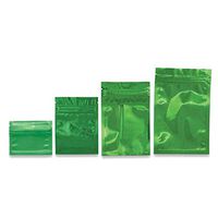 Colorful Mylar Aluminum Foil Zip Lock Bags Pouches Food Storage Pouches Accessory Snack Package Bags Zipper Aluminum Foil Food Grade Pouches (Pack of 100) (18x26 cm(7.09"x10.24"), Green)