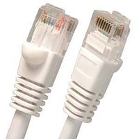 iMBAPrice Ethernet Cable, CAT5e - 15 Ft White - Male to Male Connectors for Base-T Networks (15 Feet)