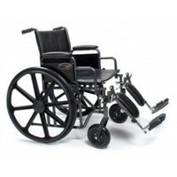 E&J Traveler HD Wheelchair - 24X18 Detachable Desk Arm, Swingaway Footrest - 3G010520