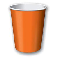 Paper Hot & Cold 9 Oz. Cup 8-Pack: Sunkissed Orange