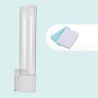 Beautiful girl's shop Bank Paper Cup Racks Household and Commercial Water Dispensers Must Have Paper Cups Automatic Cup Remover Blue (Color : White)