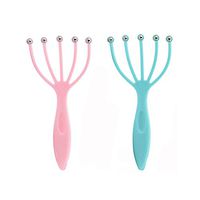 AKOAK 2 Pcs Five-Claw Scalp Massage Claw Ball Head Massage Comb, Multi-Function Massage Comb Face Pressure Relief, Portable Head Massage Tool