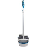 Broom and Dustpan Broom Set Broom set, soft hair, hair brush, broom Long Handled Dustpan and Brush Set wisp broom (Color : Blue)