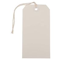 JAM PAPER Gift Tags with String - Medium - 4 3/4 x 2 3//8 - White - Bulk 1000/Carton