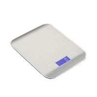 Digital Bathroom Scales 1g-5kg Household Food Tea Mini Grams Waterproof Scales Digital Kitchen Cooking Electronic Scales Baking Weighing Scales Body Composition Monitors (Color : Silver)