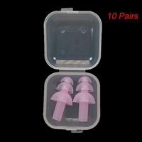 10 Pairs Silicone Ear Plugs Noise Reducing Ear Plugs Noise Cancelling Plugs for Sleeping Snoring Travel, Swimming Waterproof Pink