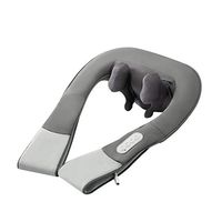 3D Shawl Kneading Massage Instrument Deep Kneading Tissue Massage for Cervical Shoulder and Shoulder Massager Blue with Heat (Color : Gray)