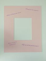 16x20 Pink Signature and Autograph Picture Mat for 8x10 picture. For Breast Cancer Awareness