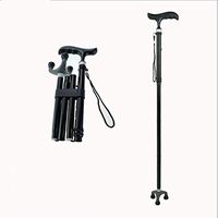 Jolly Height Adjustable Folding Cane，Portable, and Safe Walking Assistant- Non-Slip Grip Handle- Men, Women, Elderly, Disabled, Pregnant
