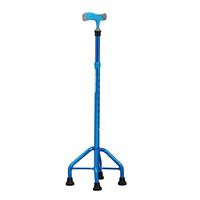 Blue Walking Aid Crutches Aluminum Alloy Telescopic Old Single Three Four Feet Support Non-Slip Lightweight MUMUJIN (Size : 71-95cm)