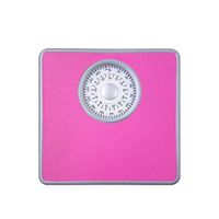 XSWZAQ Electronic Digital Bathroom Scales, Measure 50g Increments - Accurate Readings + Curve Design, Easy to Read Display, Weigh Metric + Imperial (Color : Pink)