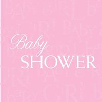 Baby Love Pink Baby Shower Party Luncheon Napkins 16