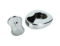 YxnGu Adult Bedpan, 11-3/8" Width, 14" Length,Portable Washable Stainless Steel Bedpan for Elderly and Bed-Bound Patient