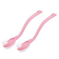 uxcell Plastic Home Shoes Clothes Cleaner Washing Tool Cleaning Scrubbing Brush 2pcs Pink