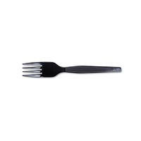 Dixie FM507CT Plastic Cutlery, Heavy Mediumweight Forks, Black, 1000 per Carton