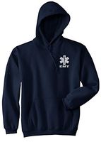 Smart People Clothing EMT Navy Hoody, Reflective Logo Soft Fabric, Medical Emergency, First Responder (XX-Large)